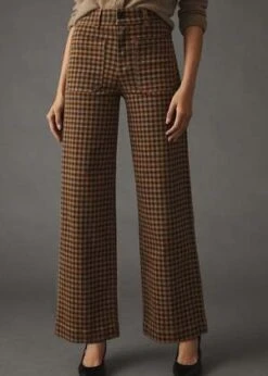 Mabel And MossASKK NY Sailor Pant Plaid - Camel