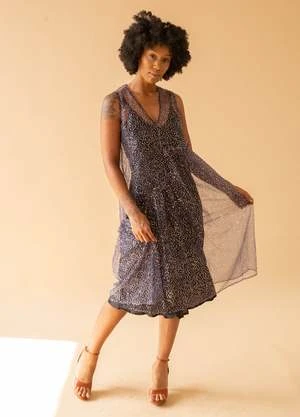 Ali GoldenV-Neck Sequin Ruffle Dress - Black Sequin 4 Ali GoldenV-Neck Sequin Ruffle Dress - Black Sequin - Image 2