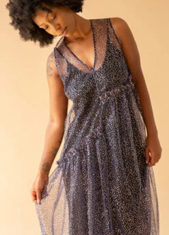 Ali GoldenV-Neck Sequin Ruffle Dress - Black Sequin 11 Ali GoldenV-Neck Sequin Ruffle Dress - Black Sequin -CYNTHIA Clothing Shop Ali Golden V Neck Sequin Ruffle Dress 20231020200116 1