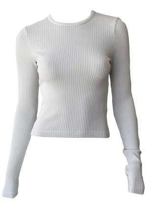 AGOLDEAlma Shrunken Crew Neck Top - Powder 4 AGOLDEAlma Shrunken Crew Neck Top - Powder - Image 2