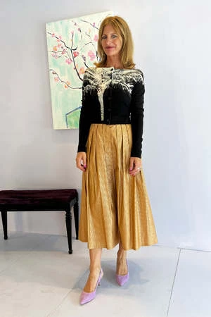 AlysiMetal Striped Skirt 4 AlysiMetal Striped Skirt - Image 2