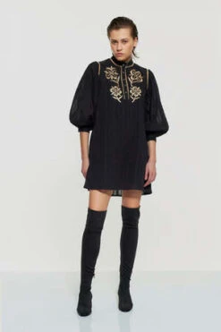 Antik BatikAnouk Cotton Mini Dress - Black -CYNTHIA Clothing Shop Anouk Mini Dress Black Cotton 20231006170118