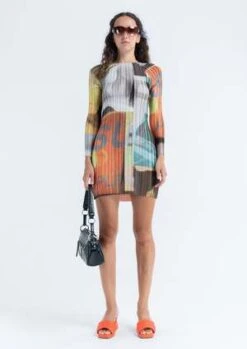 ArthurApparel Long Sleeve Box Pleat Mini Dress - Pleasure