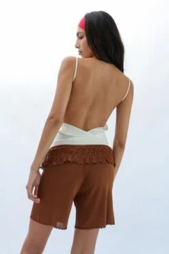 Emily Dawn LongRuffle Basketball Short - Ash -CYNTHIA Clothing Shop Ash Ruffle Basketball Short 20230926223903