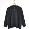 ICHI ANTIQUITESAzumadaki Ramie Flocky Dot Shirt -CYNTHIA Clothing Shop Azumadaki Ramie Flocky Dot Shirt Black 20230627014413