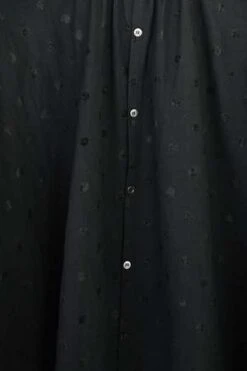 ICHI ANTIQUITESAzumadaki Ramie Flocky Dot Shirt -CYNTHIA Clothing Shop Azumadaki Ramie Flocky Dot Shirt Black 20230627014416