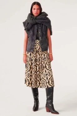 Ba&shLicoli Bohemian Style Skirt - Yellow