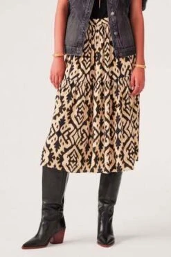 Ba&shLicoli Bohemian Style Skirt - Yellow -CYNTHIA Clothing Shop BA SH Licoli Bohemian Style Skirt in Yellow 20231011233739