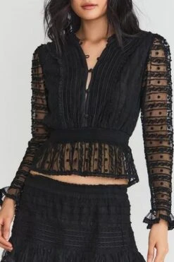 LoveShackFancyBaine Top - Black -CYNTHIA Clothing Shop Baine Top 20231018221250