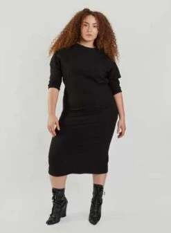 MegBatwing Skinny Dress - Black