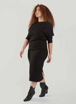 MegBatwing Skinny Dress - Black 6 MegBatwing Skinny Dress - Black - Image 4