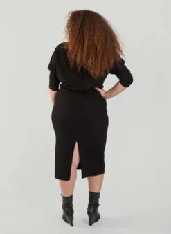MegBatwing Skinny Dress - Black 11 MegBatwing Skinny Dress - Black -CYNTHIA Clothing Shop Batwing Skinny Dress Black 20230918220737 3