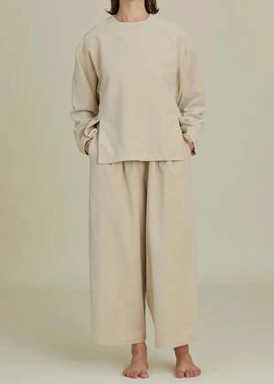 Black CraneWide Pants - Ivory 4 Black CraneWide Pants - Ivory - Image 2