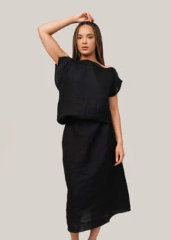 BaserangeLeo Dress - Black -CYNTHIA Clothing Shop Black Leo Dress 20231010101638 1