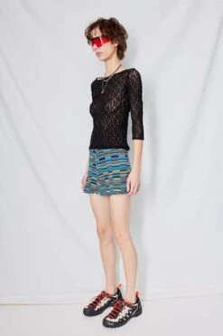 Permanent VacationMulti Rehearsal Skirt - Blue -CYNTHIA Clothing Shop Blue Multi Rehearsal Skirt 20231017192359 1