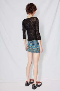 Permanent VacationMulti Rehearsal Skirt - Blue -CYNTHIA Clothing Shop Blue Multi Rehearsal Skirt 20231017192359 2