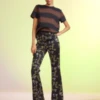 CYNTHIA ROWLEYBonded Fit And Flare Pants - Black Multi -CYNTHIA Clothing Shop Bonded Fit and Flare Pants 20220817184301
