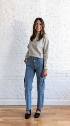 VeveretCargo Pocket Pants - Denim