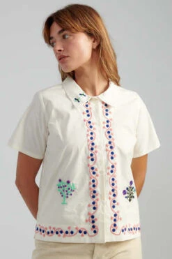 Caron CallahanJohanson Shirt - Storybook Egret Poplin