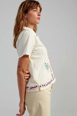 Caron CallahanJohanson Shirt - Storybook Egret Poplin 6 Caron CallahanJohanson Shirt - Storybook Egret Poplin - Image 4