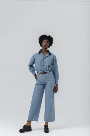 CarleenTriangle Loop Pant - Chambray 5 CarleenTriangle Loop Pant - Chambray - Image 3