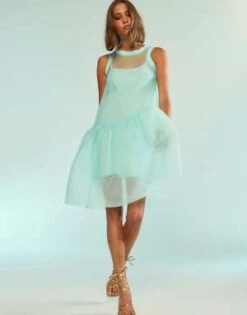 CYNTHIA ROWLEYChloe Organza Dress - Mint