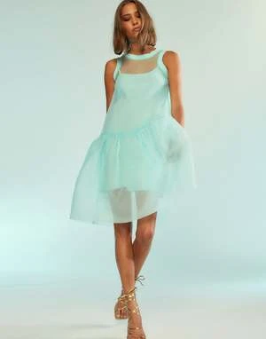 CYNTHIA ROWLEYChloe Organza Dress - Mint 3 CYNTHIA ROWLEYChloe Organza Dress - Mint