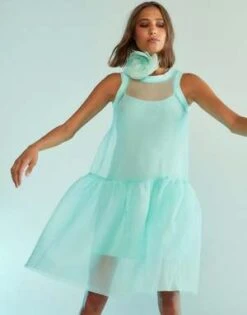 CYNTHIA ROWLEYChloe Organza Dress - Mint 22 CYNTHIA ROWLEYChloe Organza Dress - Mint -CYNTHIA Clothing Shop Chloe Organza Dress 20230810184919
