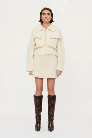 CleaChloe Boucle Skirt - Ecru 4 CleaChloe Boucle Skirt - Ecru - Image 2