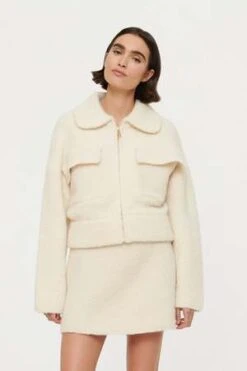 CleaChloe Boucle Skirt - Ecru