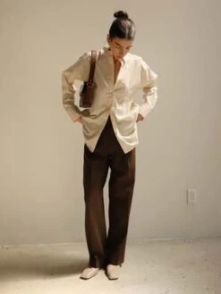 Sophie RueLeith Trouser - Cocoa Brown -CYNTHIA Clothing Shop Cocoa Brown Leith Trouser 20231011015428 1