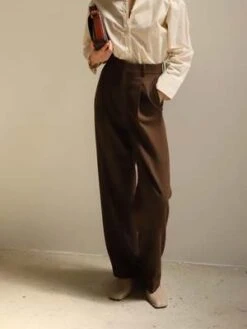 Sophie RueLeith Trouser - Cocoa Brown -CYNTHIA Clothing Shop Cocoa Brown Leith Trouser 20231011015429