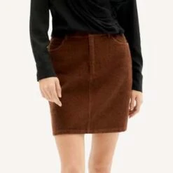 Thinking MUCorduroy Marsha Skirt - Chocolate