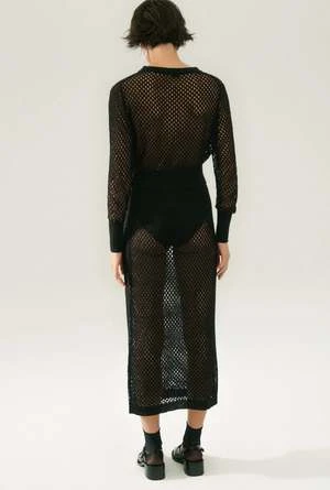 Silk LaundryCrochet Straight Skirt 6 Silk LaundryCrochet Straight Skirt - Image 4