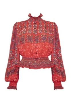 Hunter BellCrockett Top - Essex Block Border Red 9 Hunter BellCrockett Top - Essex Block Border Red -CYNTHIA Clothing Shop Crockett Top Essex Block Border Red 20231010213634 2