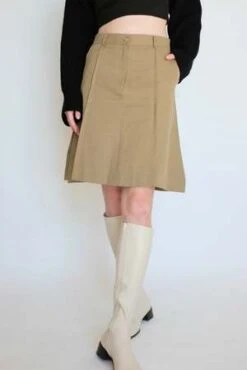 NYU NYUDeep Slit Midi Skirt - Khaki 15 NYU NYUDeep Slit Midi Skirt - Khaki -CYNTHIA Clothing Shop Deep Slit Midi Skirt 20221020192917 1