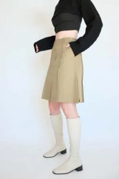 NYU NYUDeep Slit Midi Skirt - Khaki 14 NYU NYUDeep Slit Midi Skirt - Khaki -CYNTHIA Clothing Shop Deep Slit Midi Skirt 20221020192917