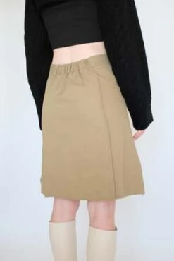 NYU NYUDeep Slit Midi Skirt - Khaki 17 NYU NYUDeep Slit Midi Skirt - Khaki -CYNTHIA Clothing Shop Deep Slit Midi Skirt 20221020192918 3