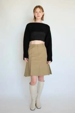 NYU NYUDeep Slit Midi Skirt - Khaki 13 NYU NYUDeep Slit Midi Skirt - Khaki -CYNTHIA Clothing Shop Deep Slit Midi Skirt 20221020192919 1