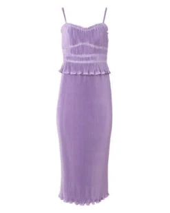 Derek LamBrisha Pleated Cami Dress - Lavender
