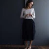 Marc Le BihanDouble Layer Linen Skirt - Black -CYNTHIA Clothing Shop Double Layer Linen Skirt Black 20220513203846