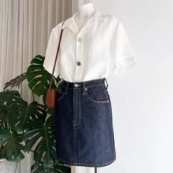 EVE DENIMTallulah Skirt - Raw Denim -CYNTHIA Clothing Shop EVE DENIM Tallulah Skirt Raw Denim 20230819123153 2