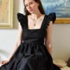 Eliza FaulknerAngelica Dress - Black Linen -CYNTHIA Clothing Shop Eliza Faulkner Angelica Dress Black Linen 20220429162239