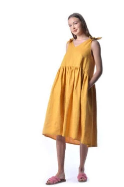Eliza FaulknerBunni Dress - Sunshine Linen -CYNTHIA Clothing Shop Eliza Faulkner Bunni Dress Sunshine Linen 20220429162433 1