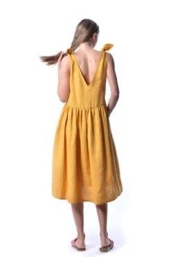 Eliza FaulknerBunni Dress - Sunshine Linen -CYNTHIA Clothing Shop Eliza Faulkner Bunni Dress Sunshine Linen 20220429162434