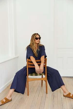 MAMÈNEEssential Linen Pant - Navy 5 MAMÈNEEssential Linen Pant - Navy - Image 4