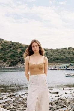 Clō StoriesCl Stories Eva Bio Organic Linen Skirt - Gingham