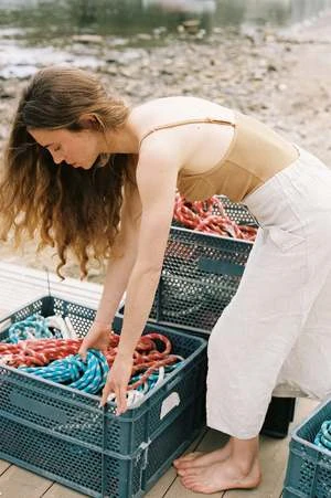 Clō StoriesCl Stories Eva Bio Organic Linen Skirt - Gingham 6 Clō StoriesCl Stories Eva Bio Organic Linen Skirt - Gingham - Image 4