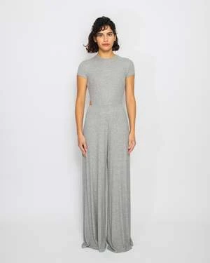 Only HeartsFeatherweight Rib Wide Leg Pants - Heather Grey 3 Only HeartsFeatherweight Rib Wide Leg Pants - Heather Grey