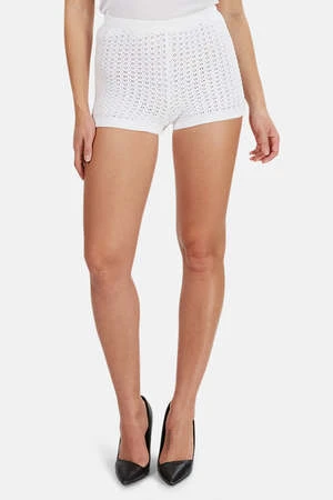 Lucien Pellat-FinetFine Knit Crochet Shorts - White 3 Lucien Pellat-FinetFine Knit Crochet Shorts - White